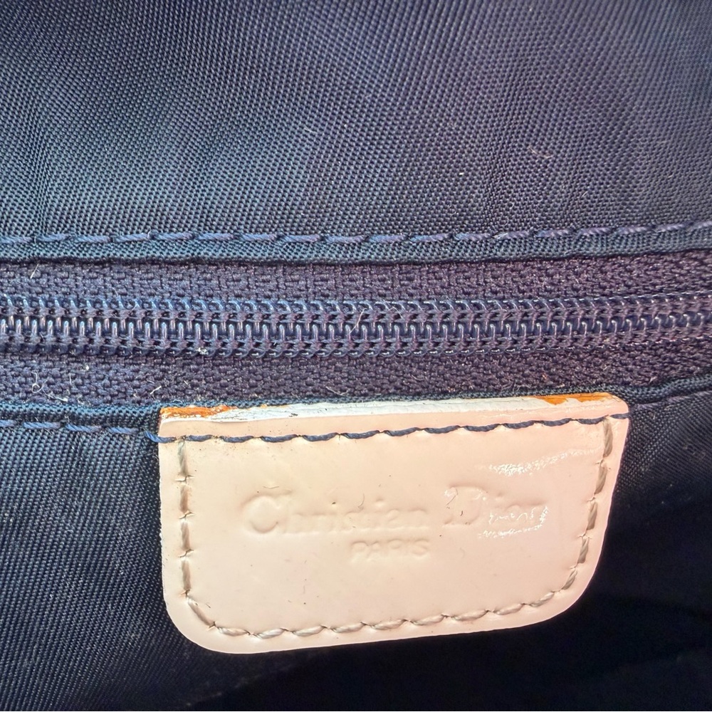 Christian Dior Trotter Shoulder Bag Blue and White Monogram Canvas - Picture 12 of 15